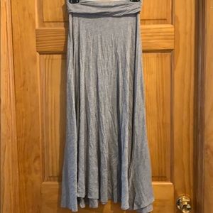 Flowy Gray Maxi Skirt
